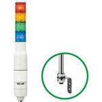 Φ40 積層式LED表示灯+ブザー+点滅(ポール) 100V アロー(シュナイダー