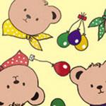 No．3233 ニュークマさん子供刈布 イエロー カトレア本舗