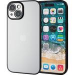 iPhone15 ケース ソフト カメラレンズ保護設計 メタリック加工 背面クリア 極限設計 エレコム