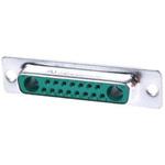 ハイブリッドD-subコネクタ(はんだ端子) Harting， メス， 15 (信号)、2 (電源 / 同軸)極 ハーティング