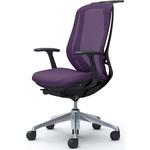 シルフィー 固定肘 背メッシュ ハイ ブラックボディ ハンガー有 ランバー無 アルミ脚 オカムラ(岡村製作所)