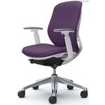 シルフィー 可動肘 背クッション ロー ホワイトボディ ハンガー有 ランバー無 アルミ脚 オカムラ(岡村製作所)