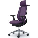 シルフィー可動肘 背メッシュEXハイ ブラックボディ ハンガー有 ランバー無 アルミ脚 オカムラ(岡村製作所)