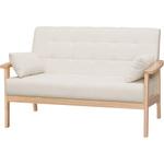 2人掛けウッドフレームソファ アイリスオーヤマ