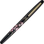 DU185-315 くれ竹万年毛筆 蒔絵物語/桜春風 黒 呉竹