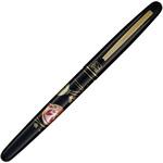 DU185-415 くれ竹万年毛筆 蒔絵物語/毬遊び 黒 呉竹