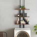 ヴィンテージ突っ張りランドリーラック ホームテイスト ランドリー収納