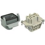 09330062701+19300061750 Harting ヘビーデューティパワーコネクタ 表面実装ハウジングソケットキット メス 6極 ハーティング