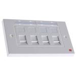 17-X829 Quad RJ45 Cat5e STP 2 Gang Wallplate Molex Premise Networks