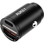 カーチャージャー[CC-A3S-BK] Enduro PD対応 45W [USB-A 1ポート/USB-C 1ポート] ブラック AUKEY(オーキー)