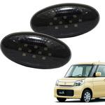 D074BS 流れるウインカータイプ スズキ車用 シーケンシャルウインカー LEDサイドマーカー スペーシア(MK32S/MK42S ) スモーク クリスタルアイ