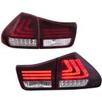 S205DR 30ハリアーレクサススタイル ファイバー LEDテールランプ V3 流れるウインカー仕様 レッドクリアータイプ クリスタルアイ