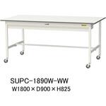 軽量作業台/耐荷重128kg_ワイド引き出し付_移動式H825_ワークテーブル150シリーズ 山金工業