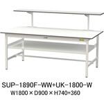 軽量作業台/耐荷重150kg_架台付_中間棚付固定式H740_ワークテーブル150シリーズ 山金工業