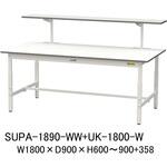 軽量作業台/耐荷重150kg_高さ調整式_架台付_ワークテーブル150シリーズ_低圧メラミン天板 山金工業