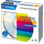 DVD-RW 繰り返し記録用 4.7GB 1-2倍速 Verbatim(バーベイタム)