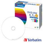 DHW47NP10V1 DVD-RW 繰り返し記録用 4.7GB 1-2倍速 インクジェットプリンター対応 Verbatim(バーベイタム)