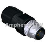 M12 CONN ASSY SCREW AMPHENOL
