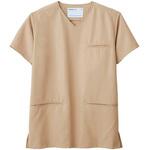 VEM6001-UE-M 作業服 メディカルウェア ベルデクセル 男女兼用 セットアップスクラブ VEM6001上 ベージュ M ミドリ安全