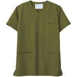 VEM6006-UE-6L 作業服 メディカルウェア ベルデクセル 男女兼用 セットアップスクラブ VEM6006上 カーキ 6L ミドリ安全