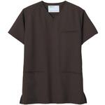 VEM6004-UE-M 作業服 メディカルウェア ベルデクセル 男女兼用 セットアップスクラブ VEM6004上 ダークブラウン M ミドリ安全