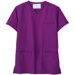 VEM6003-UE-SS 作業服 メディカルウェア ベルデクセル 男女兼用 セットアップスクラブ VEM6003上 パープル SS ミドリ安全