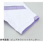 VEM306-UE-L 作業服 メディカルウェア ベルデクセル スクラブ VEM306上 ピュアホワイト×コバルトグリーン Lサイズ ミドリ安全