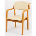 EC-WD24SENA エコノチェア ウッディ 抗ウィルスコーティング ナチュラルフレーム アイボリー オフィス・ラボ