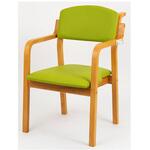 EC-WD24SENA エコノチェア ウッディ 抗ウィルスコーティング ナチュラルフレーム グリーン オフィス・ラボ