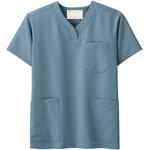 VEM1001-UE-3L 作業服 メディカルウェア ベルデクセルフレックス 男女兼用スクラブ VEM1001上 ダークグレー 3Lサイズ ミドリ安全