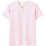VEM1012-UE-S 作業服 メディカルウェア ベルデクセルフレックス 男女兼用スクラブ VEM1012上 ペールピンク Sサイズ ミドリ安全