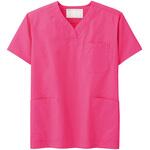VEM1011-UE-M 作業服 メディカルウェア ベルデクセルフレックス 男女兼用スクラブ VEM1011上 チェリーピンク Mサイズ ミドリ安全