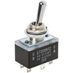 ET220N12-Z Copal Electronics トグルスイッチ On-On DPDT パネルマウント 12 A @ 250 V ac、20 A @ 125 V ac ニデックコンポーネンツ(日本電産コパル電子/フジソク)