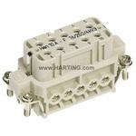 9200102814 Harting ヘビーデューティパワーコネクタ Han A シリーズ メス 10極 16A 600 V 10A ハーティング