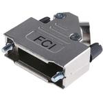Amphenol FCI D-subコネクタ用バックシェル 8655MHR シリーズ アングル 15 極 亜鉛ダイキャスト AMPHENOL