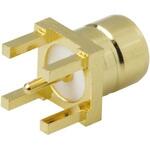 SMZ1251B6-3GT30G-75 Amphenol SMBコネクタ スルーホール，jack， ストレート はんだ SMZ1251B6-3GT30G-75， 75Ω +100 ℃ -40 ℃ AMPHENOL