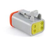 Amphenol 自動車用コネクタ ATシリーズ 4極 オス 13A グレー ケーブルマウント IP67 AMPHENOL