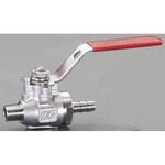 EA470AP-2 R 1/4”x9mm ボールバルブ(ステンレス製/タケノコ型) エスコ