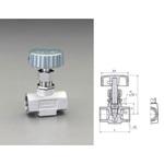 EA470CM-3 Rc 3/8” ニードルバルブ(ステンレス製) エスコ