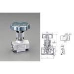 EA470CN-4 Rc 1/2” ニードルバルブ(ステンレス製) エスコ
