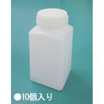 EA508AF-2B 55x55x128mm/0.25L 角型広口ポリ容器(10個) エスコ