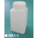EA508AF-3B 70x70x153mm/0.50L 角型広口ポリ容器(10個) エスコ