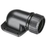 AS34/FL/90/BL Adaptaflex コンジット 90° パネル取付フランジ 黒 ナイロン 66 ADAPTAFLEX