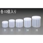 Φ77x81mm/250ml 広口ポリ容器(10個) エスコ
