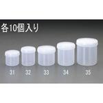 EA508AM-34B Φ77x98mm/310ml 広口ポリ容器(10個) エスコ