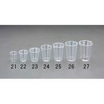 62x58mm/100ml コップ(プラスティック製/100個) エスコ