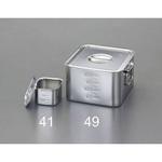 EA508SC-43 105x105x80mm 浅型BOX(ステンレス/目盛り付) エスコ