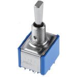 Apem トグルスイッチ On-Off-On 3極オン / オフスイッチ パネルマウント 4 A @ 30 V dc ハンダ端子 APEM