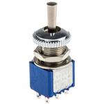 Apem トグルスイッチ モーメンタリ 双極双投(DPDT) パネルマウント 3 A @ 24 V dc ハンダ端子 APEM