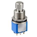 Apem 押しボタンスイッチ 4 A @ 30 V dc ラッチ スルーホール 2極オン / オフスイッチ APEM